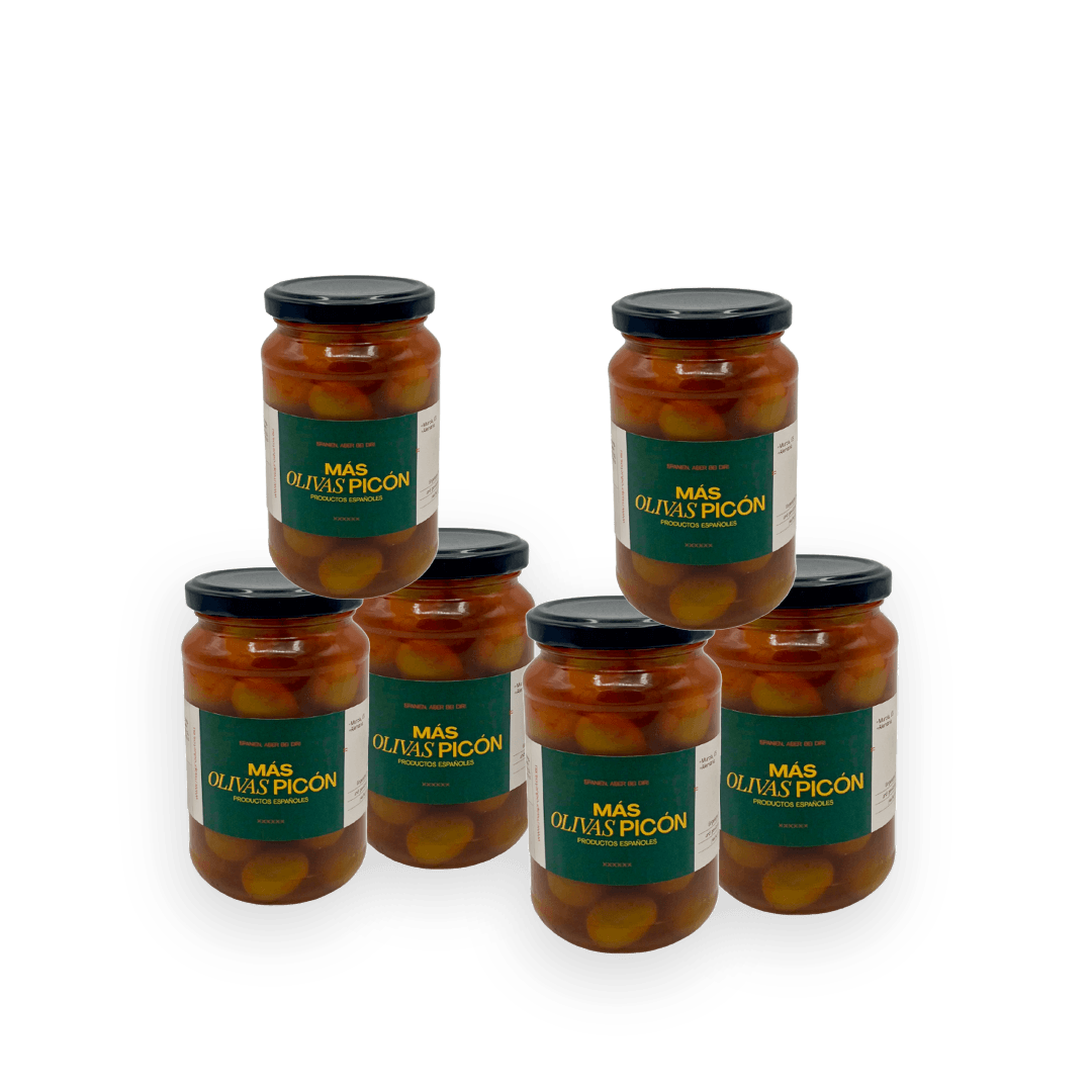 Eingelegte Grüne Oliven Más Picón (6x380g) – Mas Productos Españoles Eingelegte Grüne Oliven Más Picón (6x380g) – Mas Productos Españoles