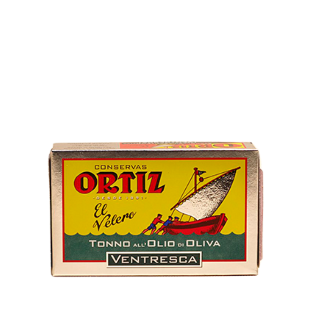 Ventresca / Bauchfleisch vom Thunfisch in Olivenöl 110g Ortiz