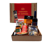 Sabores de España Box – Eine sorgfältig ausgewählte Sammlung der besten und typischsten spanischen Produkte. Perfekt zum Verschenken oder zum Genießen zu Hause. Bringe authentische spanische Aromen auf deinen Tisch