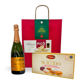 Weihnachtsgeschenk aus spanien feliz navidad turron cava gebäck
