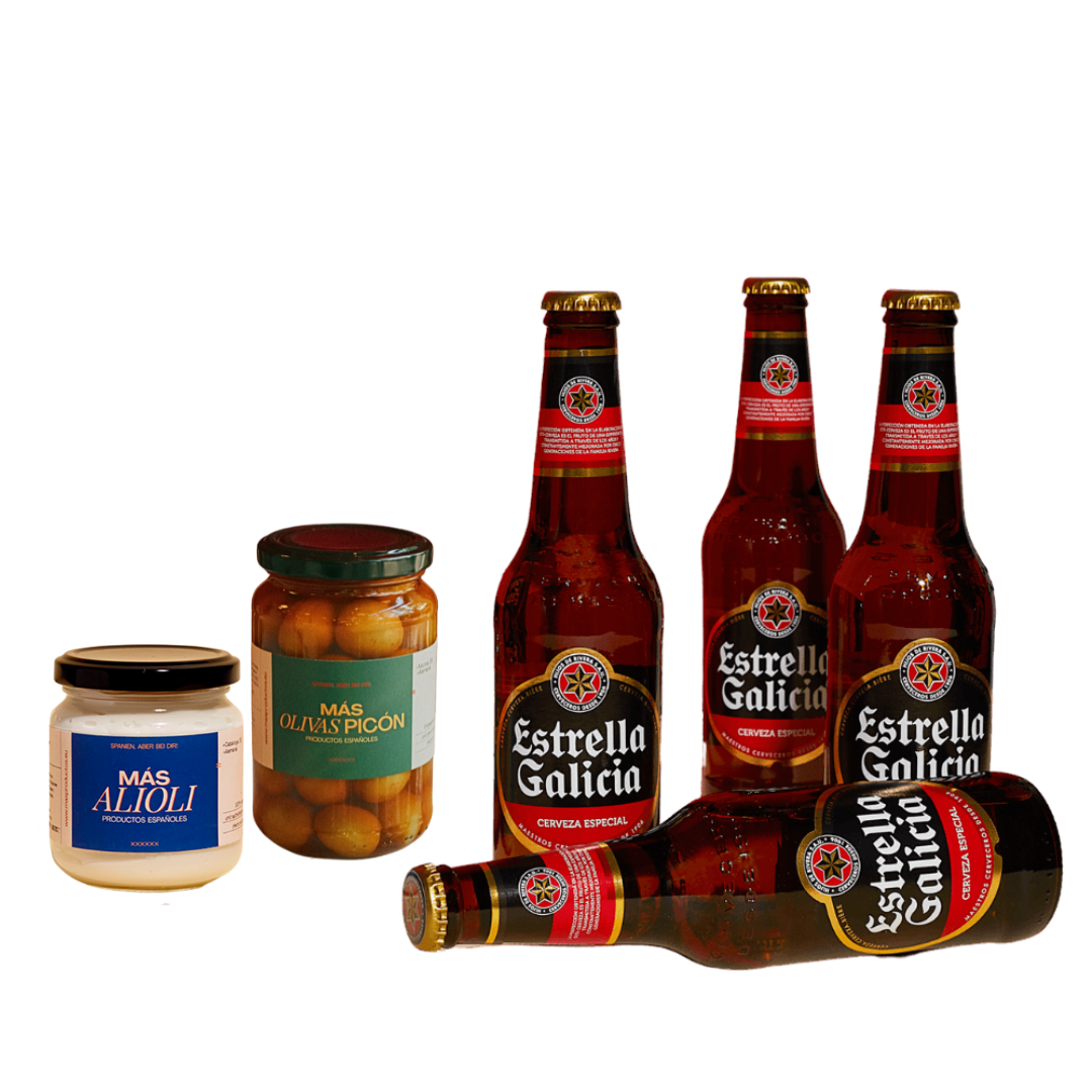 Bier alioli oliven fussball pack