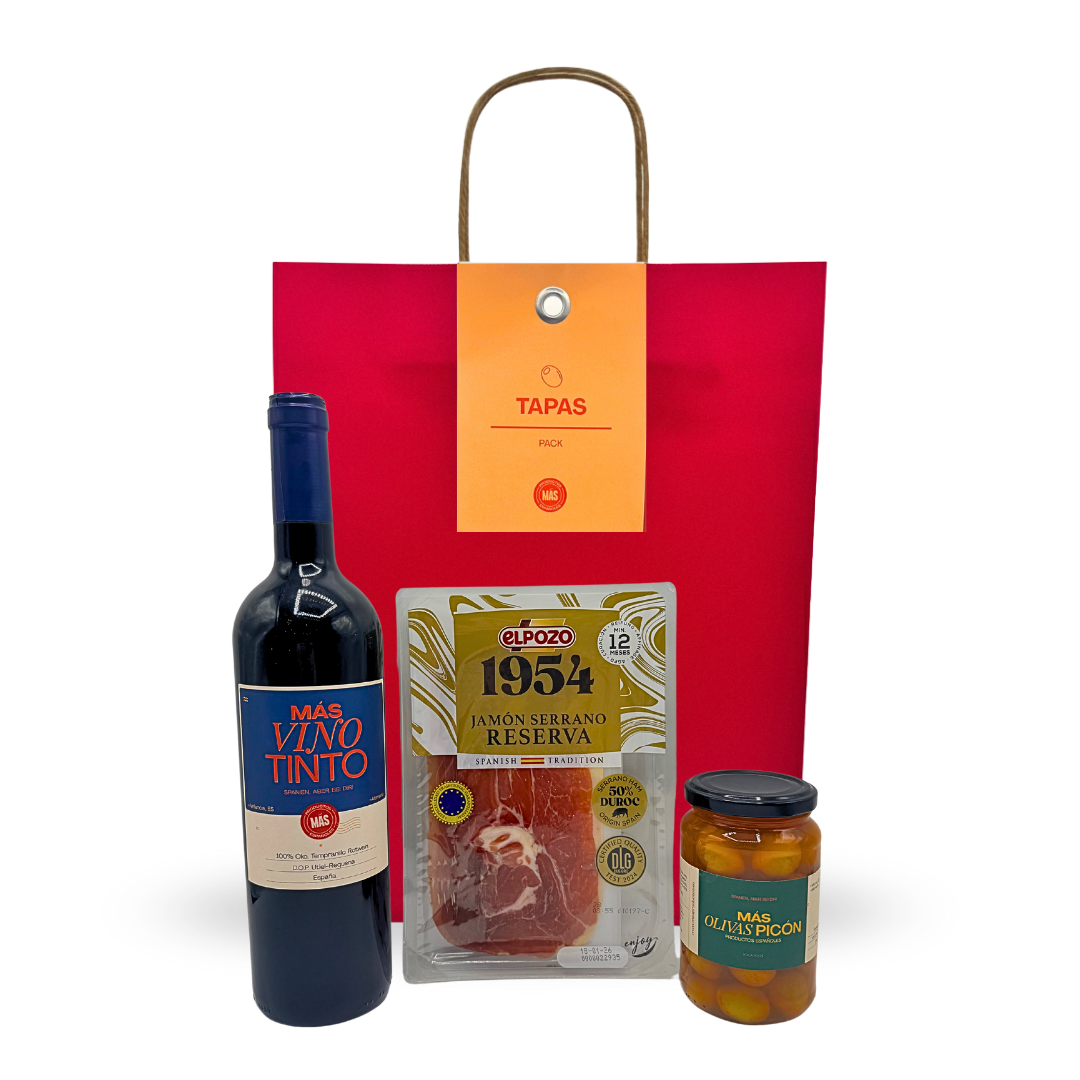 vino jamón serrano olivas