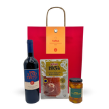 vino jamón serrano olivas