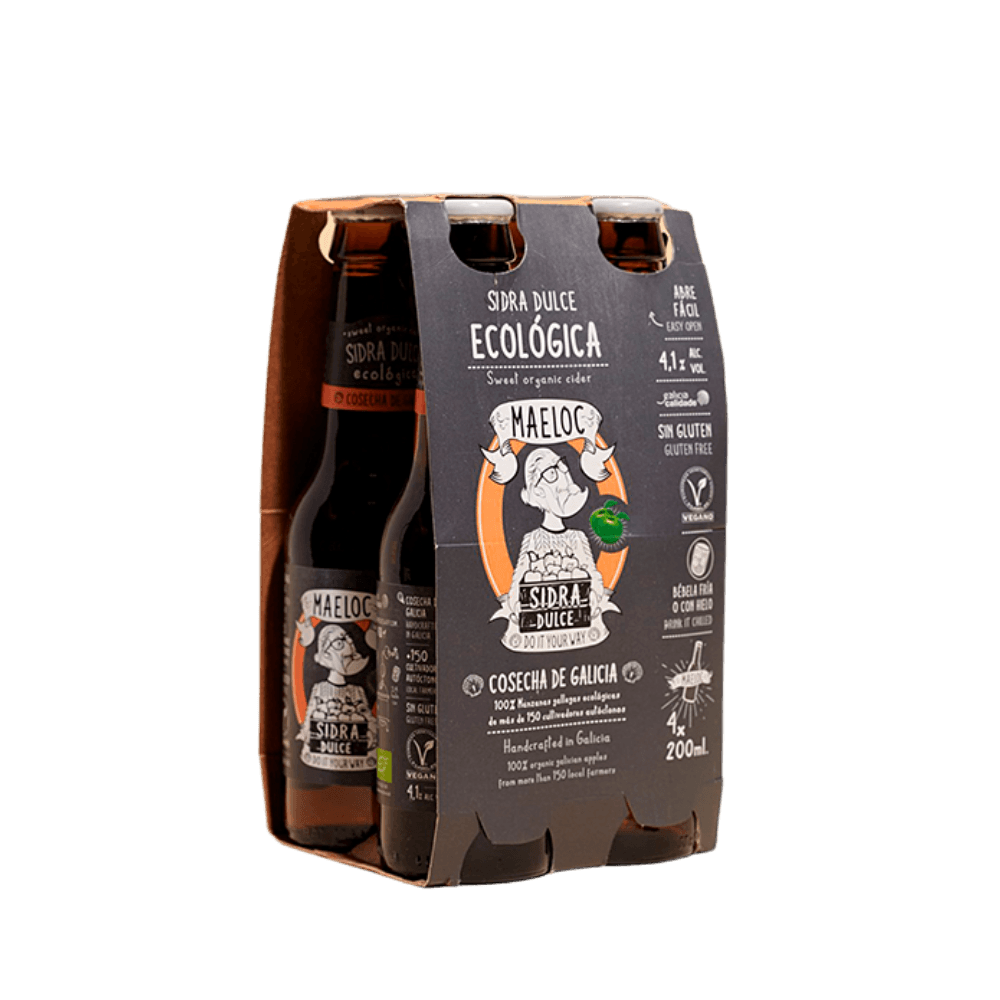 Ökologische Apfelwein Cider aus Galicien 4 x 33cl