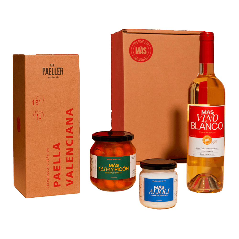 Productos Paella Valenciana y Vino Blanco
