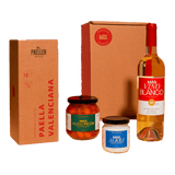 Productos Paella Valenciana y Vino Blanco