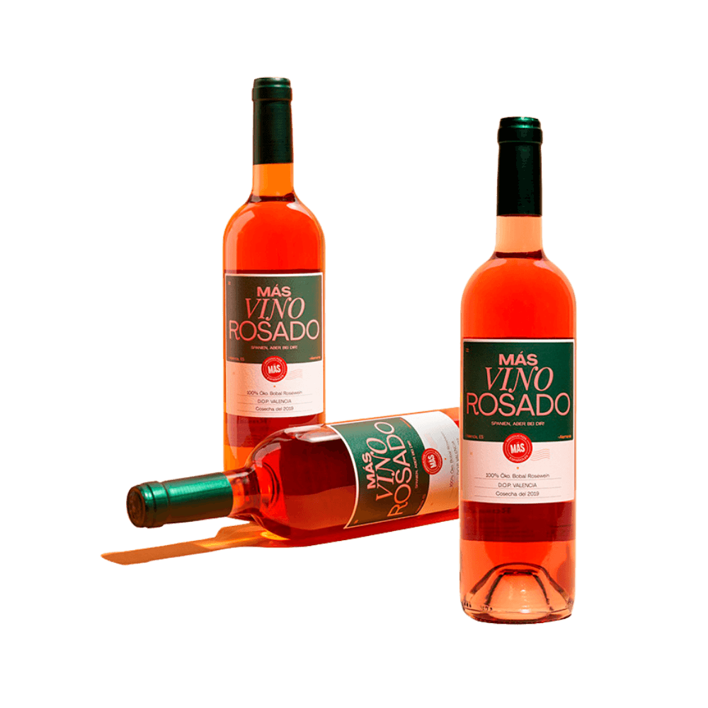 Más Vino Rosado. Roséwein 3 x 75cl