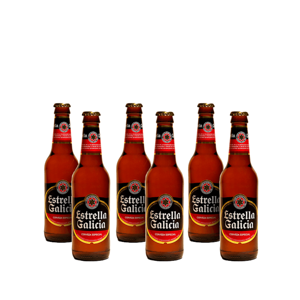 Cerveza Estrella Galicia. Bier 33cl x 6 Pack
