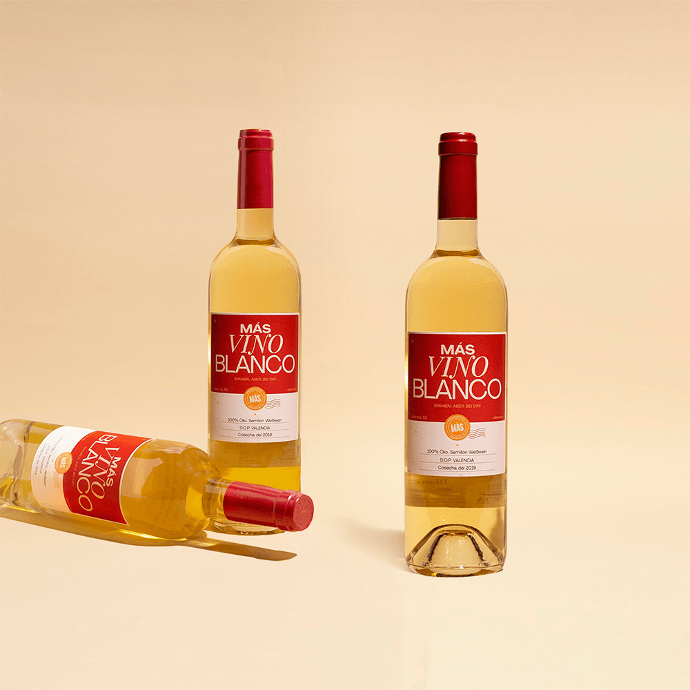 Más Vino Blanco. Weißwein. 3 x 75cl