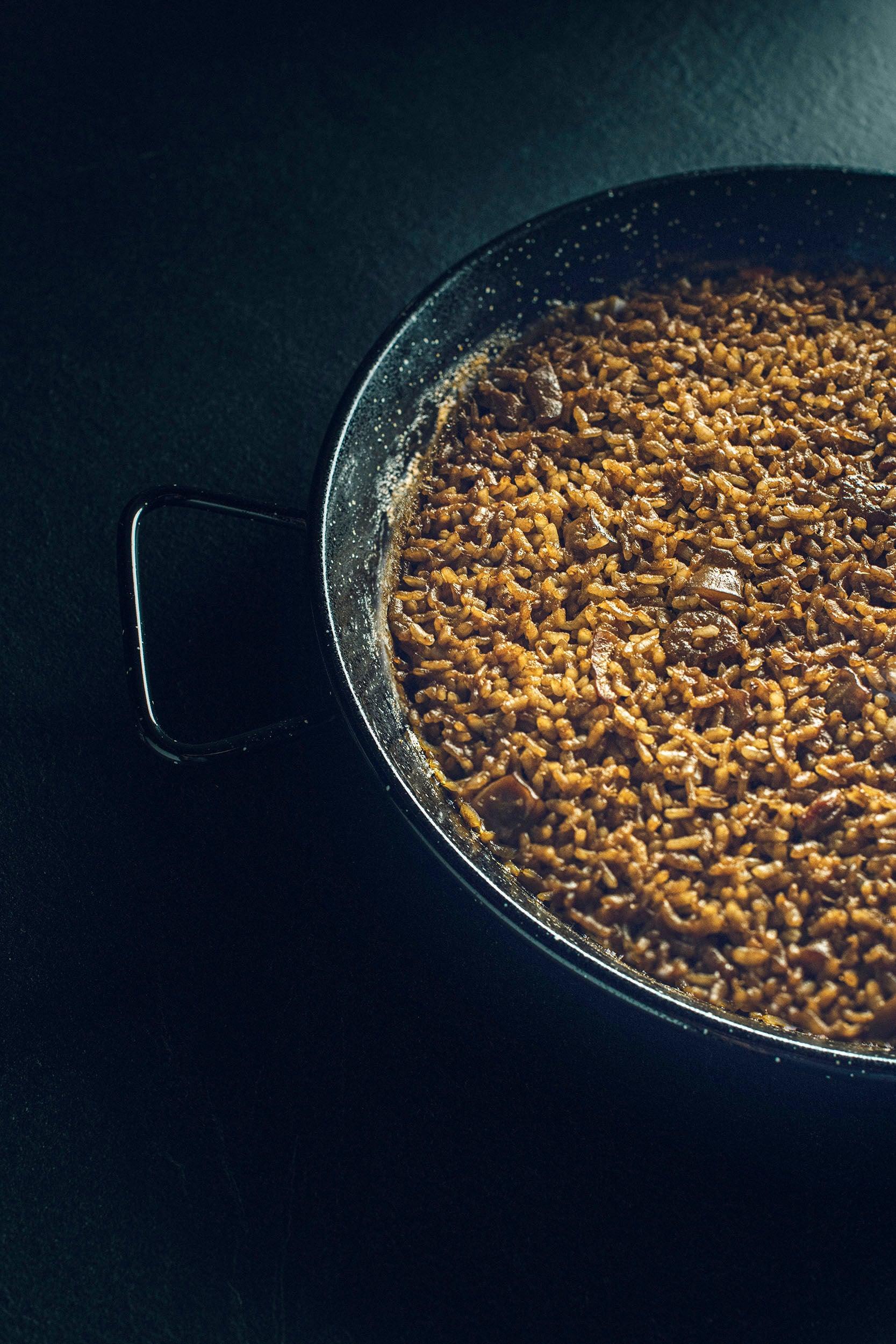 Arroz del Senyoret y Vino Blanco