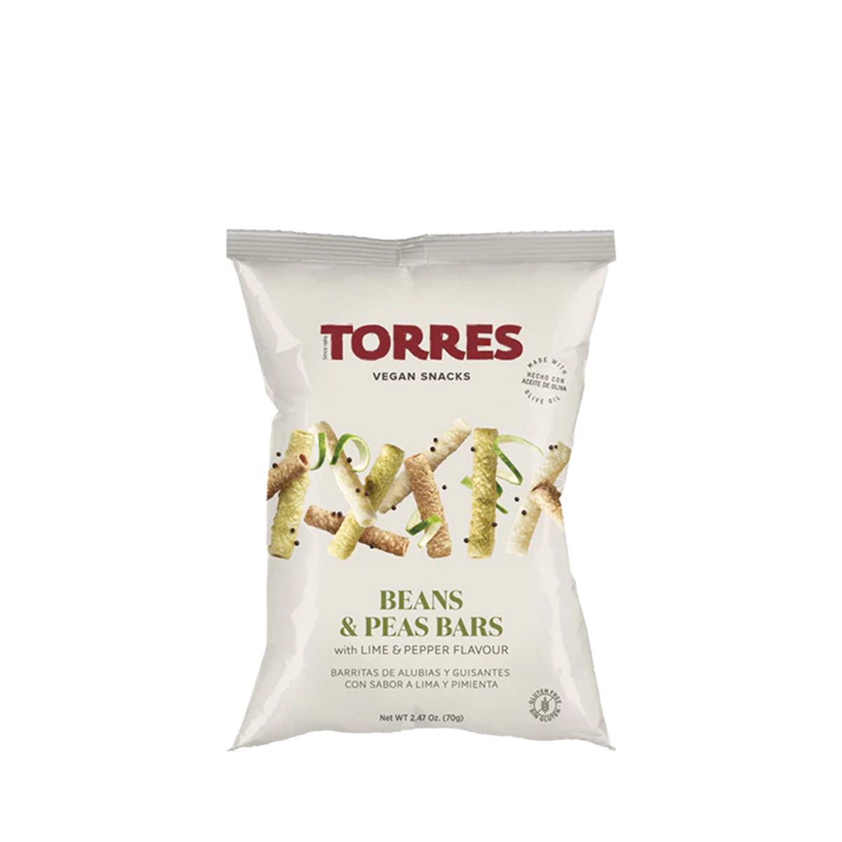 Vegan Bohne und Erbsen Chips Torres 70g